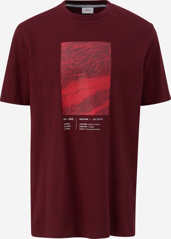 s.Oliver Men Tall Sizes T-Shirt in Rot: predná strana