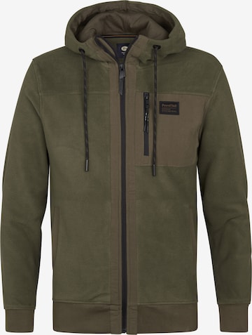 Petrol Industries Fleecetakki 'Ely' värissä vihreä: etupuoli