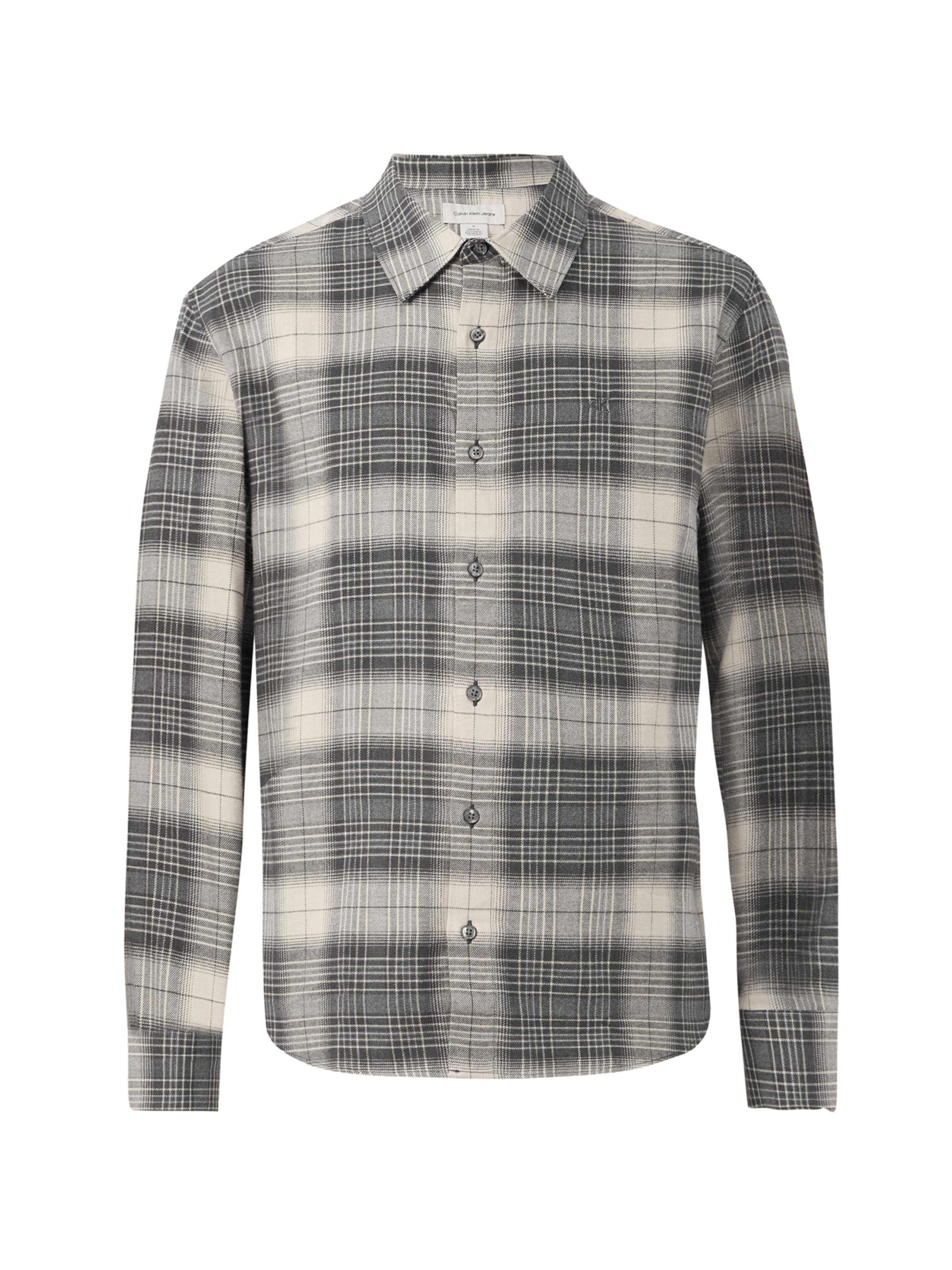 Calvin Klein Jeans Regular fit Overhemd in Zwart: voorkant