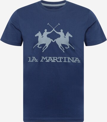 Tricou de la La Martina pe albastru: față