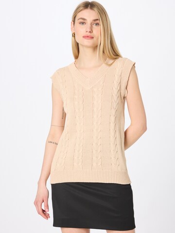 Daisy Street Sweater in Beige: front