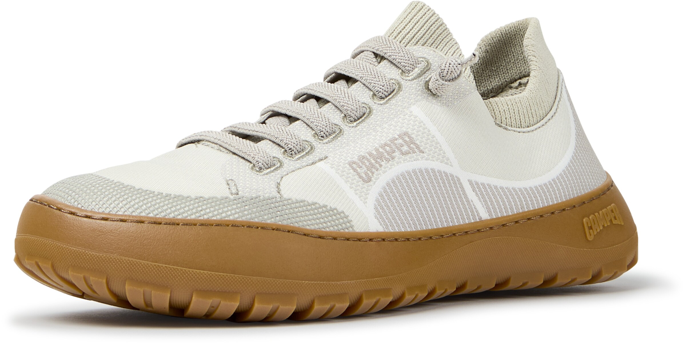 CAMPER Platform trainers 'Peu Serra' in Beige: front