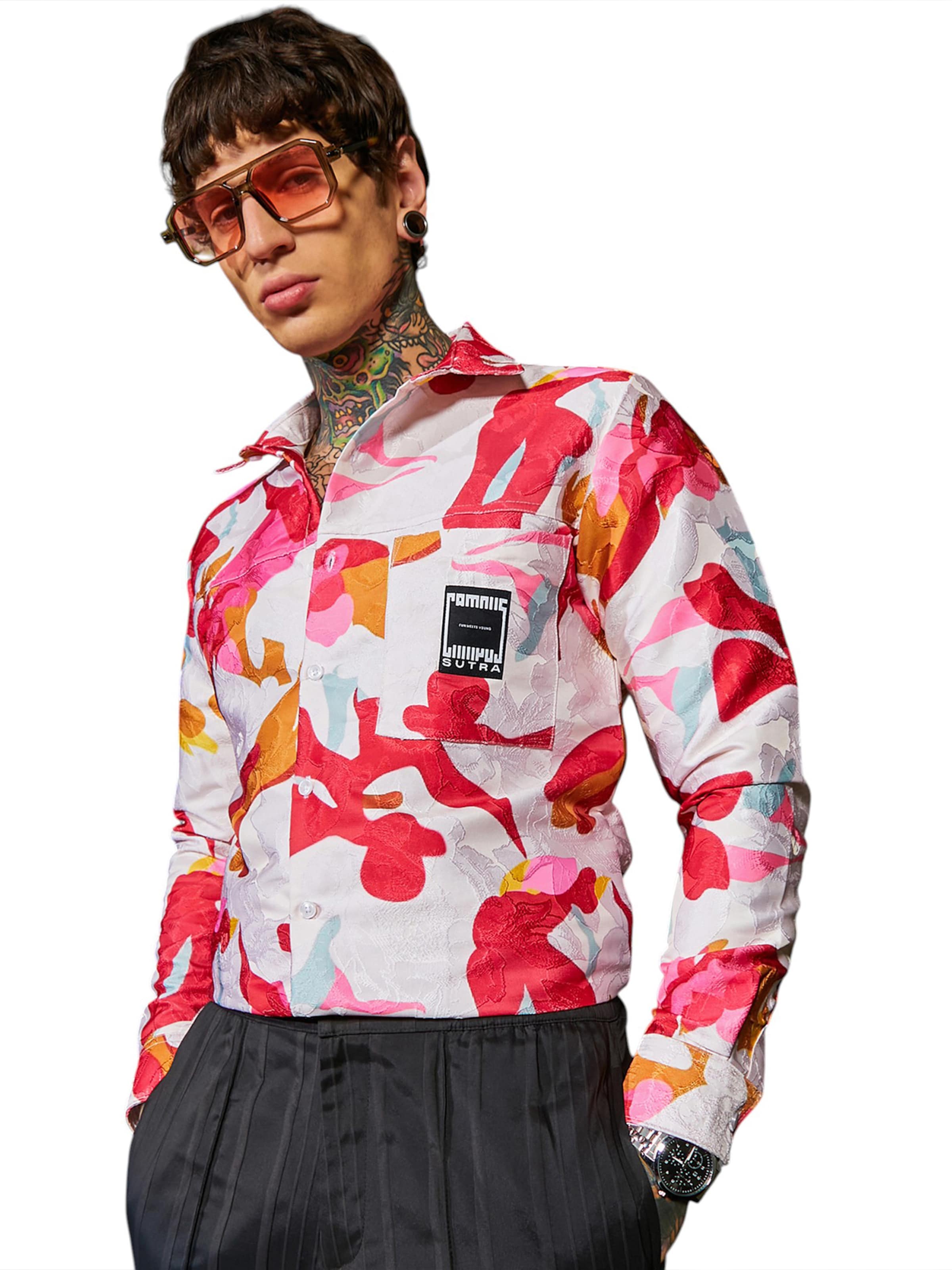 sarkans Campus Sutra Komforta piegriezums Krekls 'Kimber'