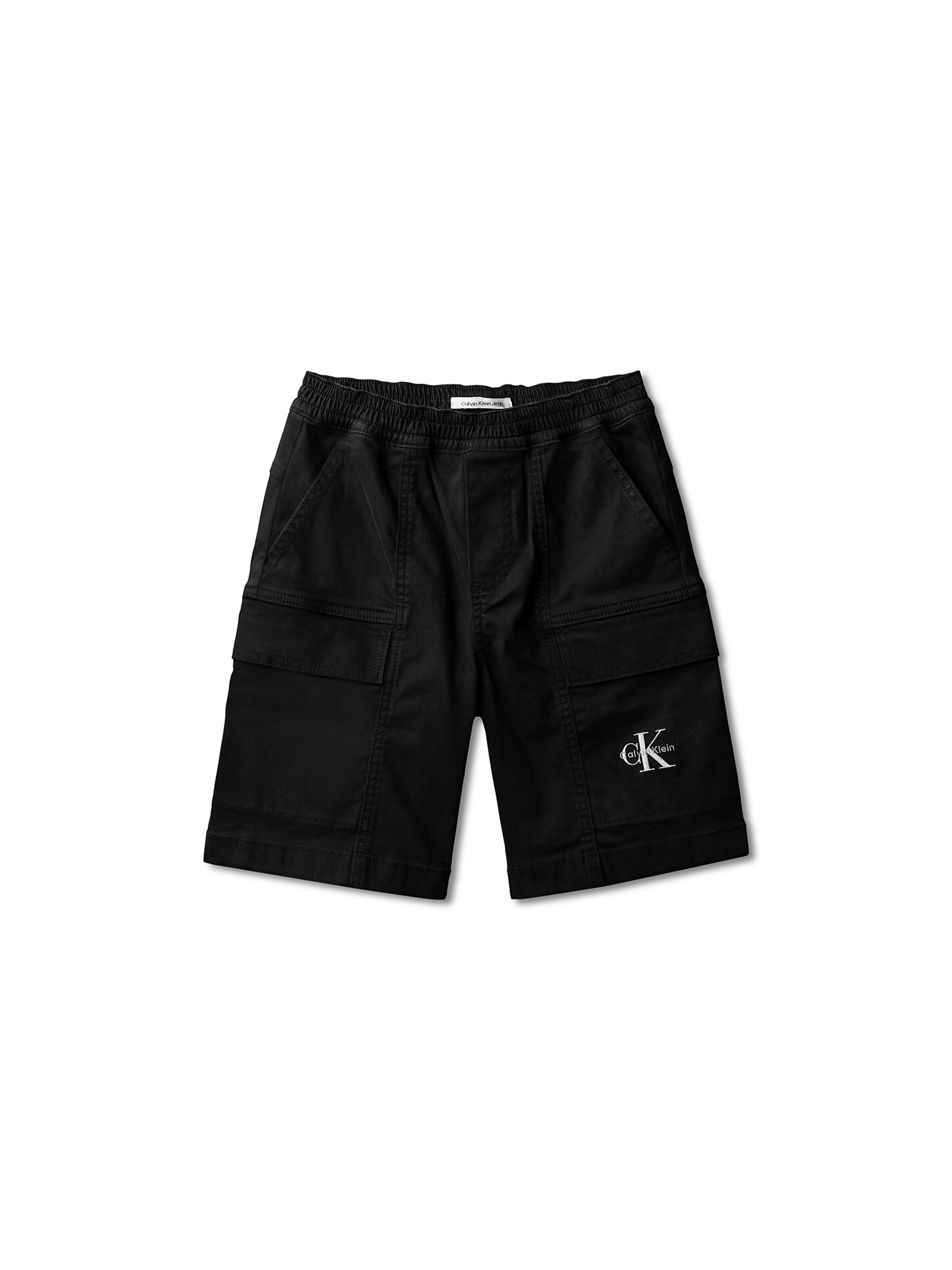 Calvin Klein Jeans Wide Leg Shorts in Schwarz: Vorderseite