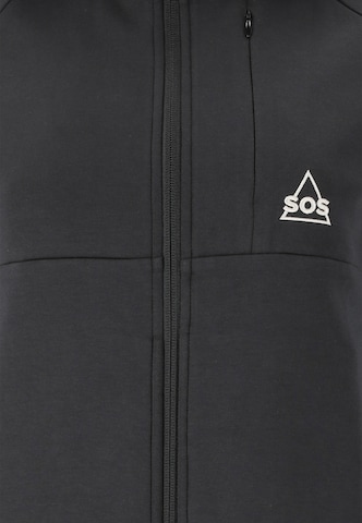 SOS Zip-Up Hoodie 'Vail' in Black