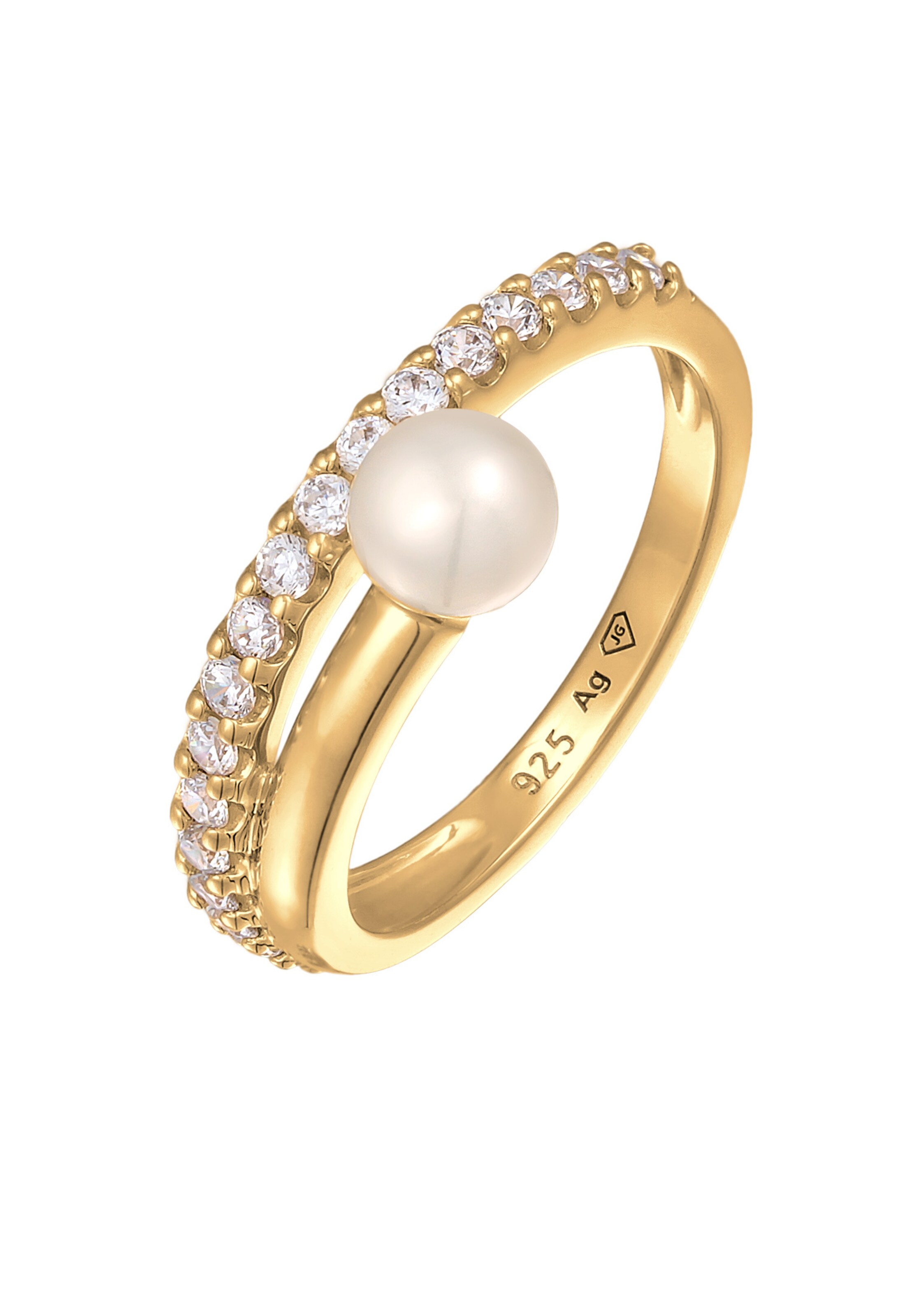 Bague 'Elegant' ELLI PREMIUM en or : devant
