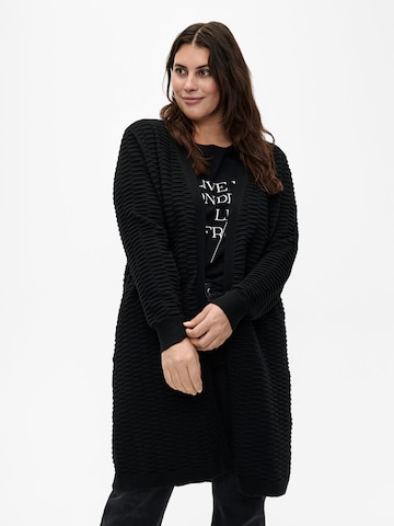 Cardigan 'RACHEL' Zizzi en noir : devant