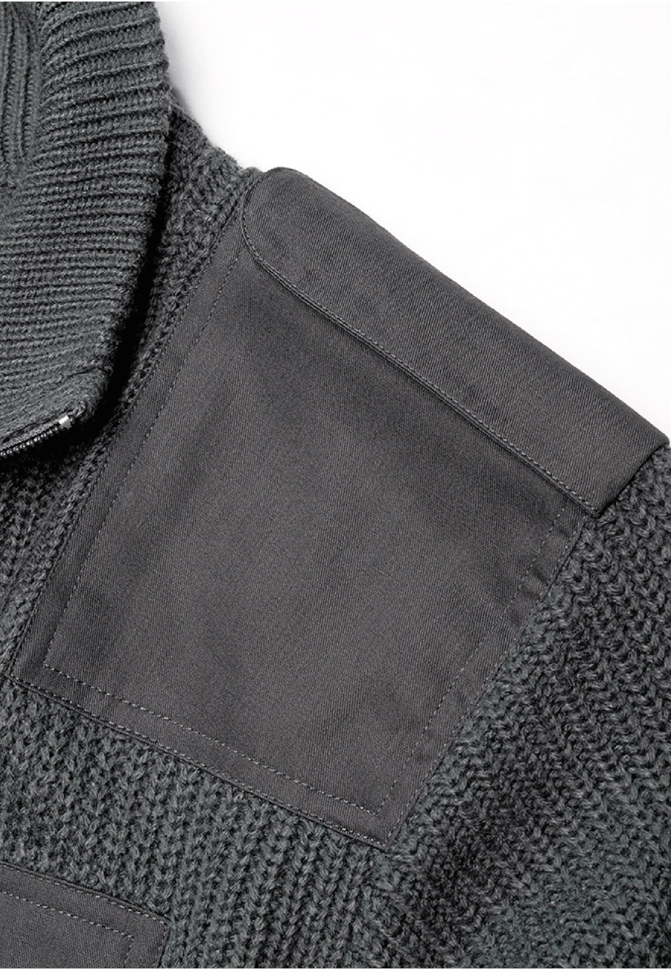 Brandit Strickjacke in Grau