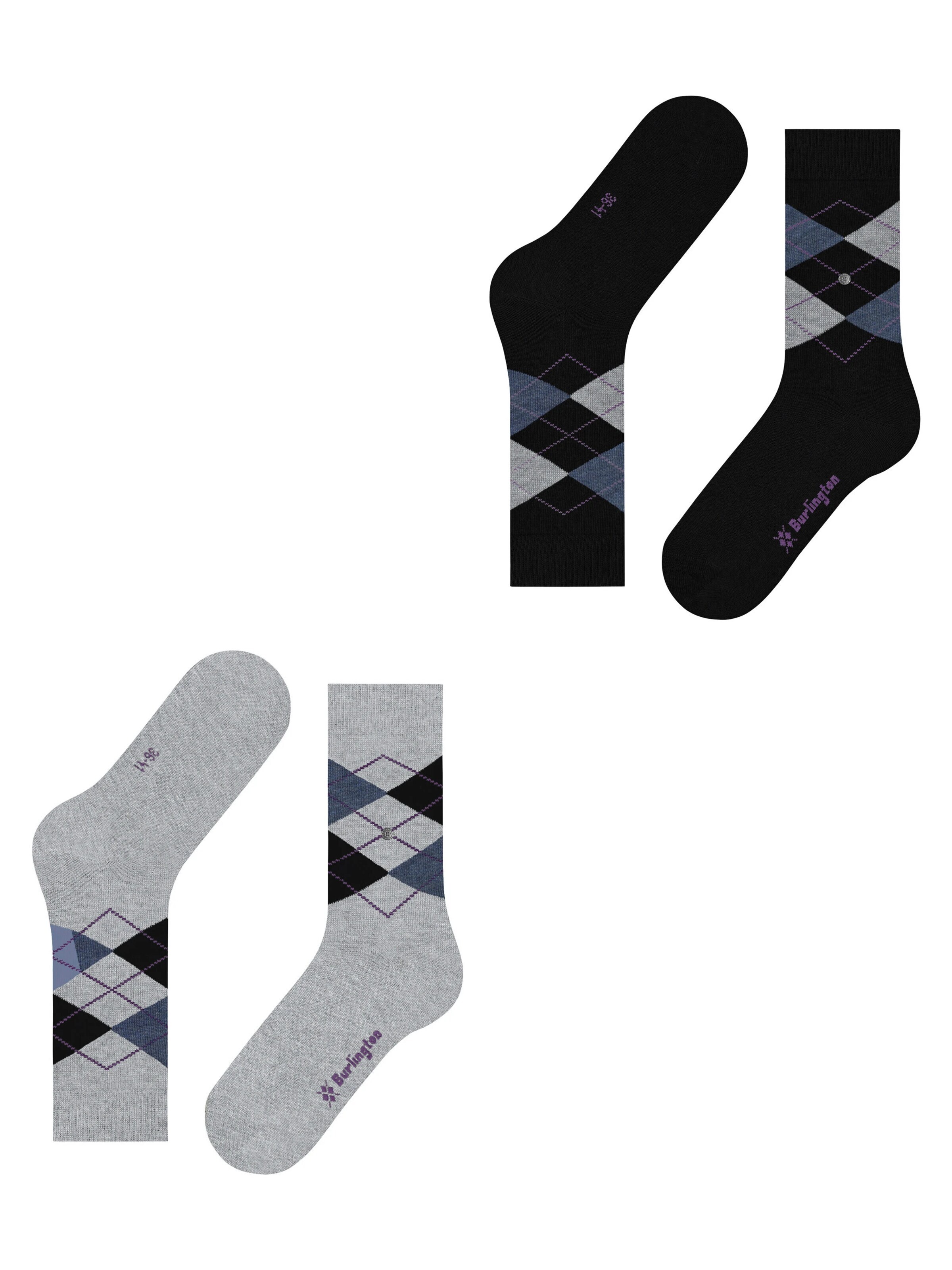 BURLINGTON Socken 'Everyday Argyle'‌‌‌‌‌‌‌‌‌‌ in Grau