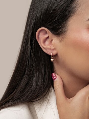 Hey Happiness Earrings 'Heart Beat' in Gold: front