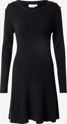 Rochie tricotat de la VILA pe negru: față
