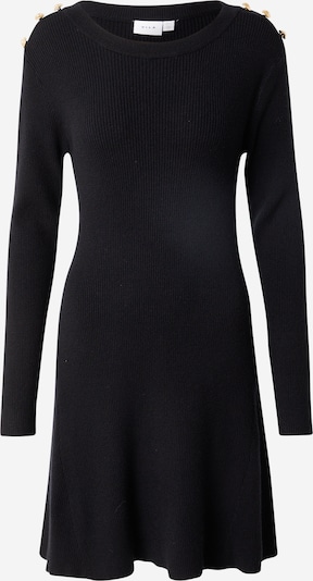 Megzta suknelė iš VILA, spalva – juoda, Prekių apžvalga