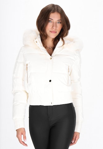 Veste d’hiver faina en blanc : devant