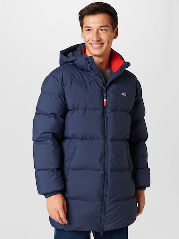 Tommy Jeans Winterjas in Blauw: voorkant