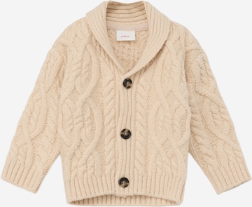 s.Oliver Knit cardigan in Beige: front