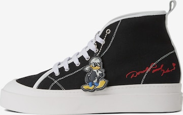 Karl Lagerfeld Korkeavartiset tennarit 'Disney x KL' värissä musta: etupuoli