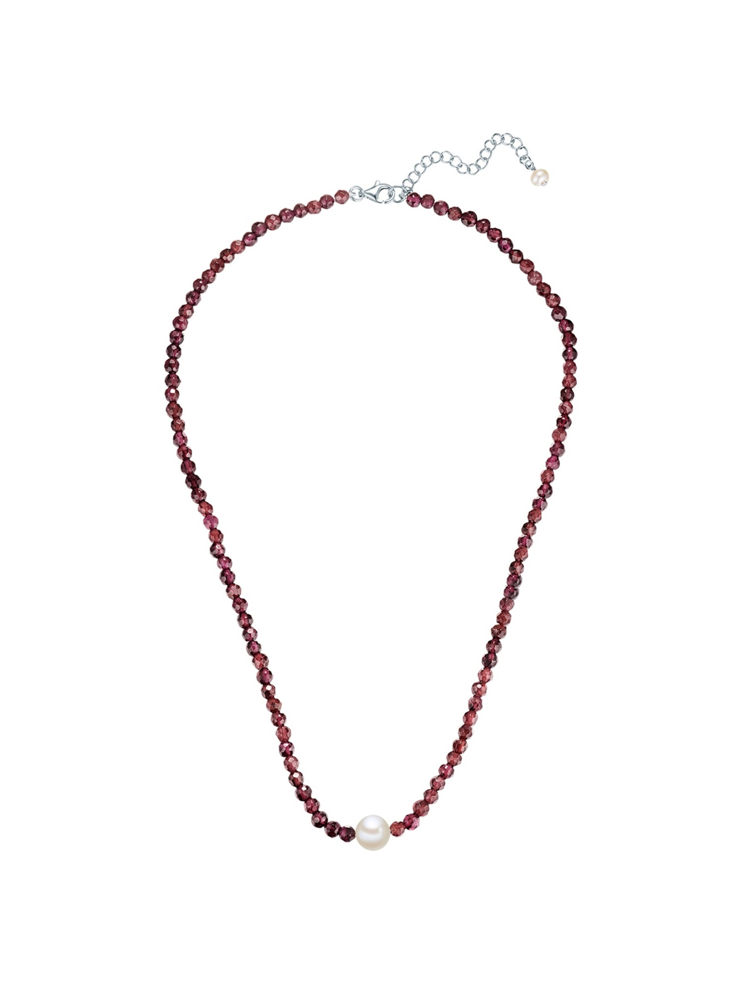 Valero Pearls Ketting in Rood: voorkant