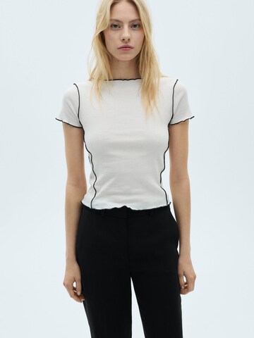 MANGO Shirts 'CURLITA' i hvid: forside
