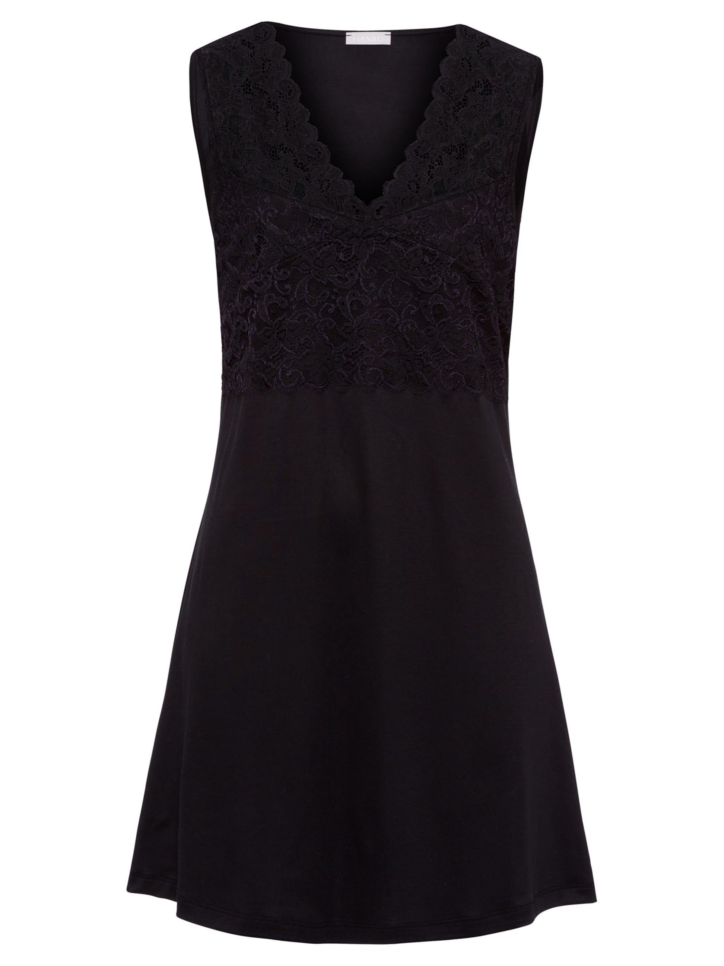 Hanro Nightgown 'Moments' in Black: front