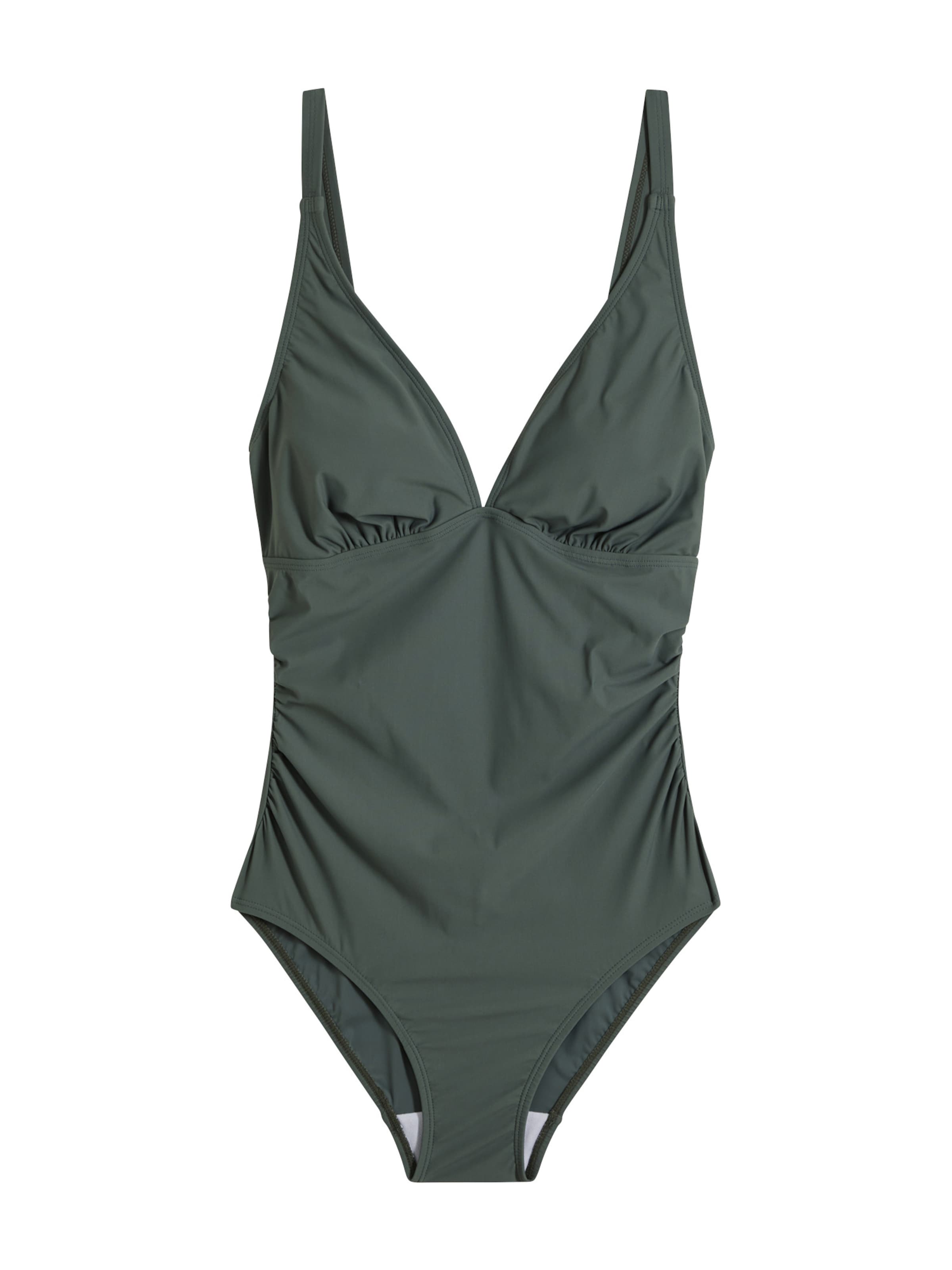 bonprix Bustier Badpak in Groen: voorkant