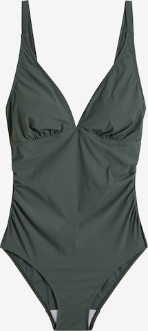 bonprix Bustier Badeanzug in Grün: Vorderseite