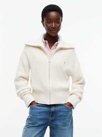 TOMMY HILFIGER Gebreid vest in Beige: voorkant