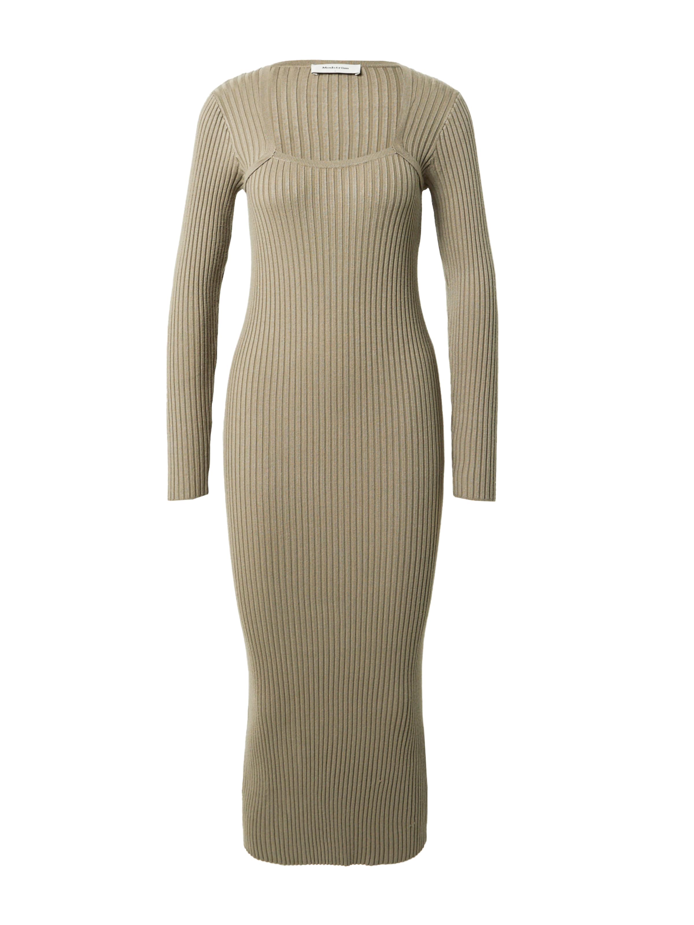 modström Трикотажное платье 'Cate' в Зеленый: спереди