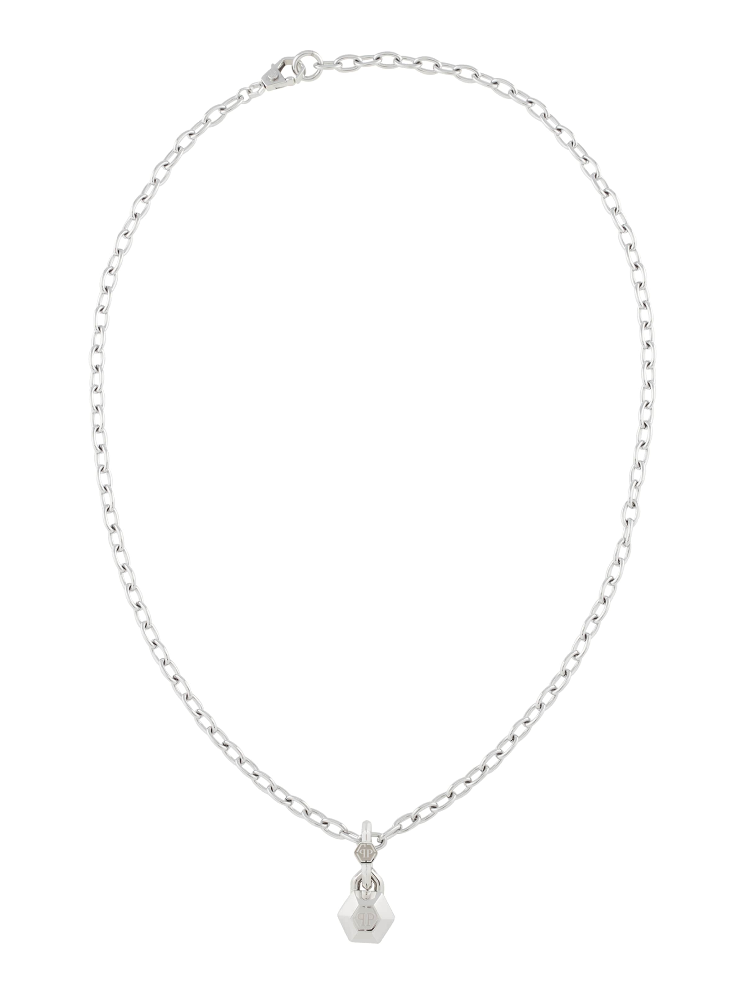 Philipp Plein Halsband i silver: framsida