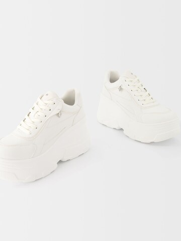 Bershka Platform trainers in White