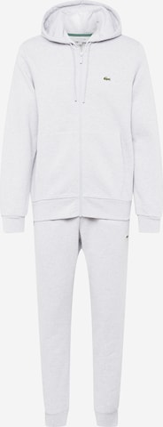 Lacoste Sport Tracksuit in Silver: front