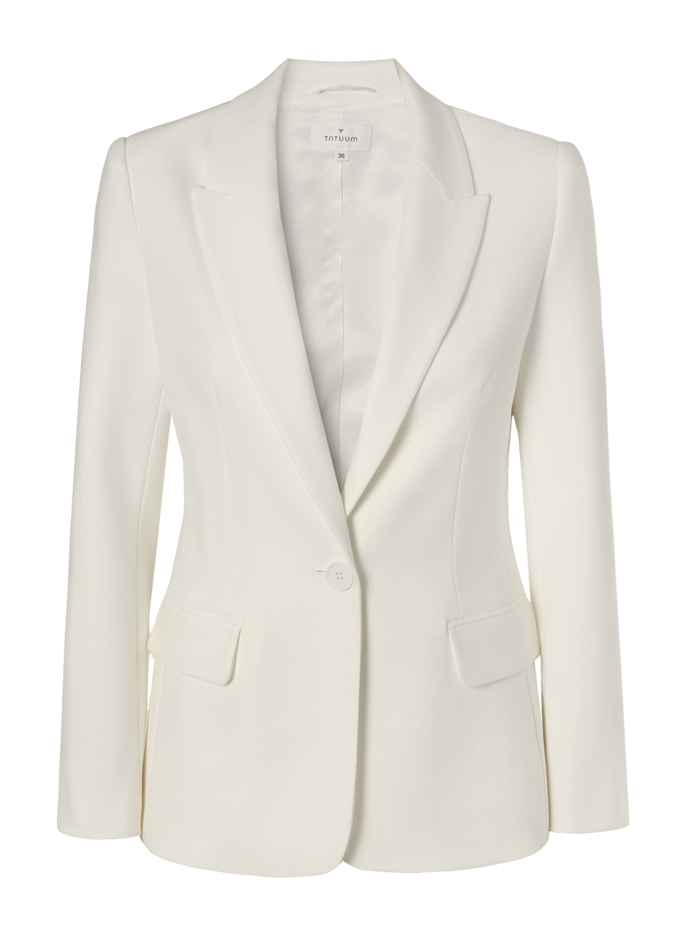 TATUUM Blejzer 'Lamia' - Biela: predná strana