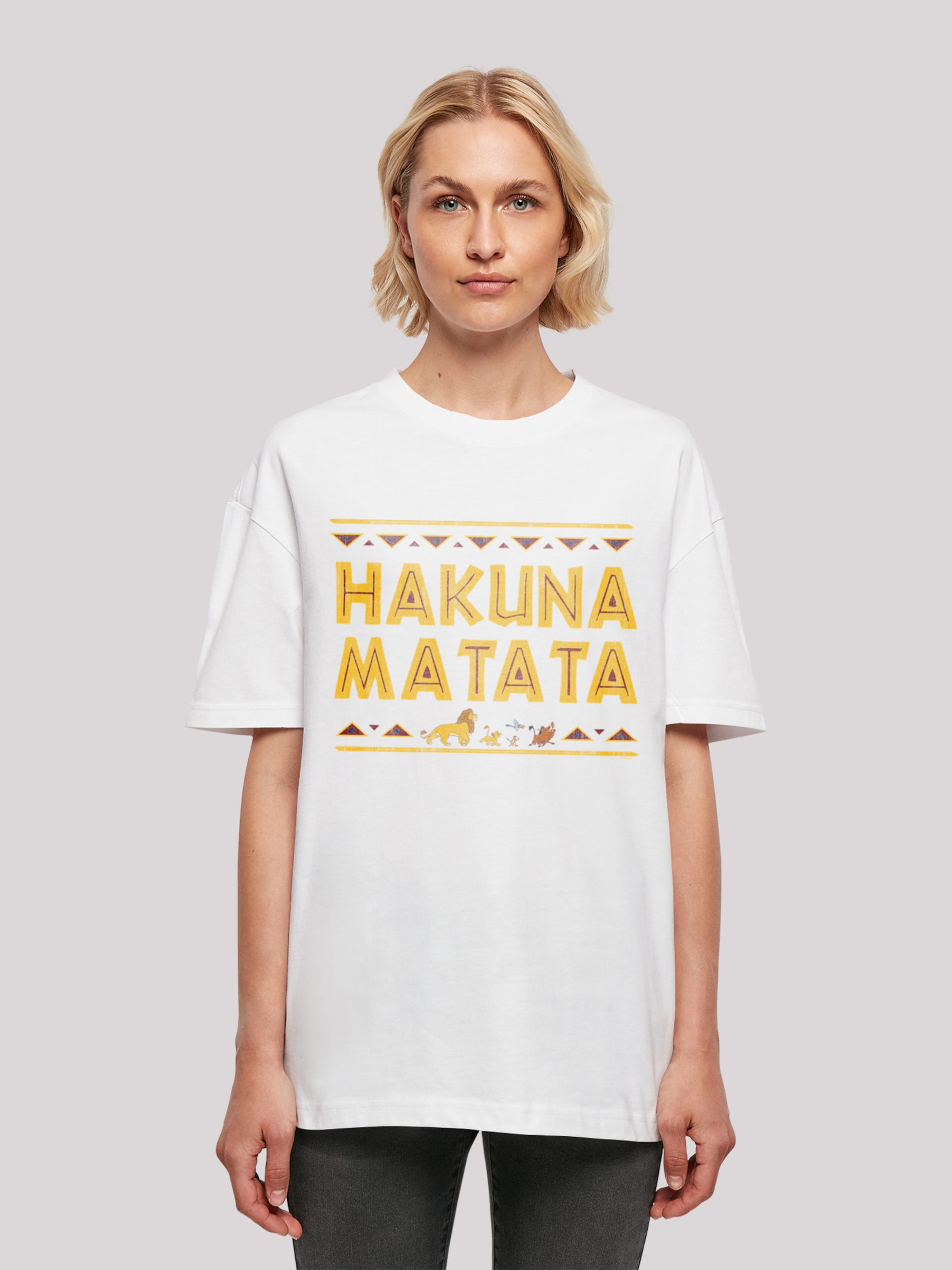 F4NT4STIC Oversized Shirt \'Disney Der König der Löwen Hakuna Matata\' in  White | ABOUT YOU