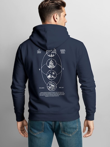 Neverless Sweatshirt 'Elemental Awareness' in Blue: front