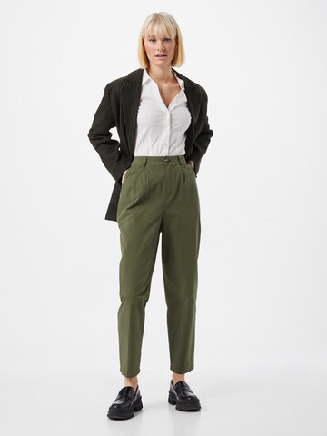 minimum Regular Pleat-front trousers 'Agnesa 7427' in Green