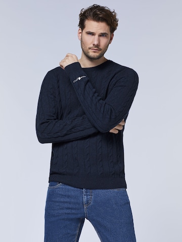 Polo Sylt Sweater in Blue: front