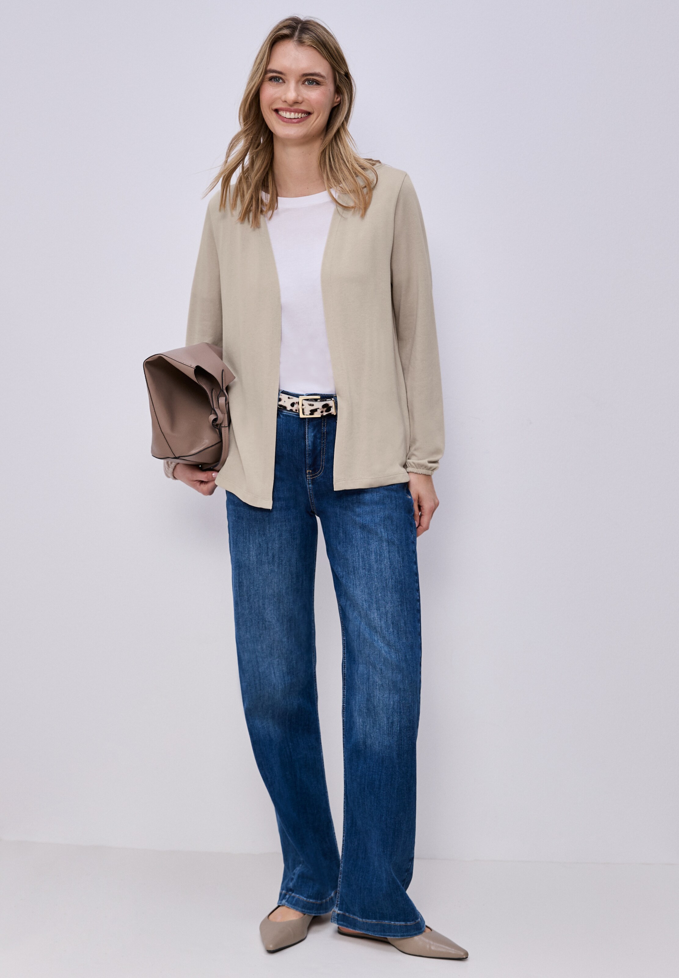 STREET ONE Strickjacke in Beige