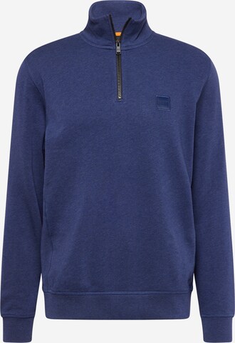 BOSS Sweatshirt 'Zetrust' in Blauw: voorkant