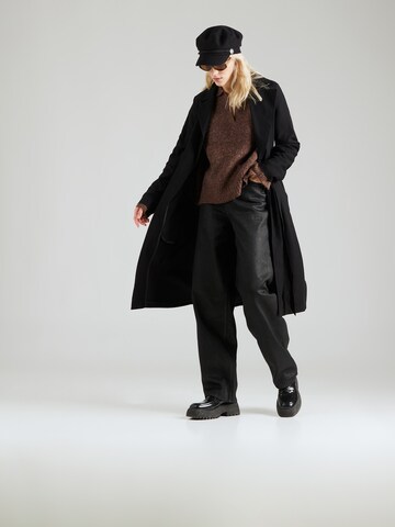 River Island Between-Seasons Coat in Black