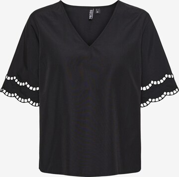 PIECES - Blusa 'Sara' en negro: frente