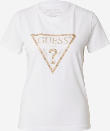 T-shirt GUESS en blanc : devant