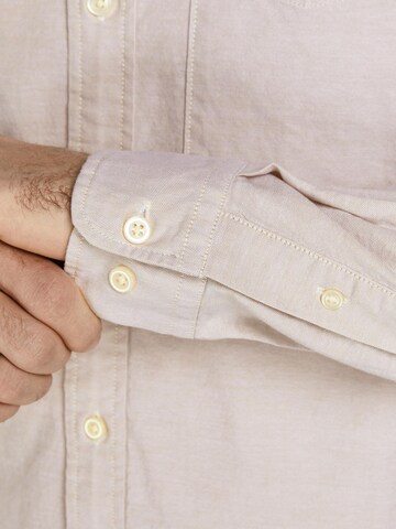 JACK & JONES Regular fit Button Up Shirt 'JPRBLUBrook' in Beige