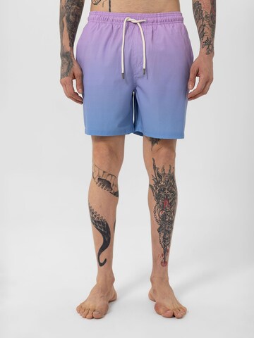 By Diess Collection - Calções de banho em azul: frente