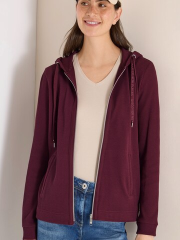 CECIL Zip-Up Hoodie in Red: front