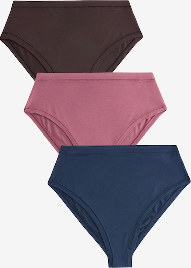 XS dydžio Moteriškos kelnaitės 'Ultimate Comfort' iš Next, spalva – tamsiai mėlyna / šokolado spalva / ryškiai rožinė spalva, Prekių apžvalga