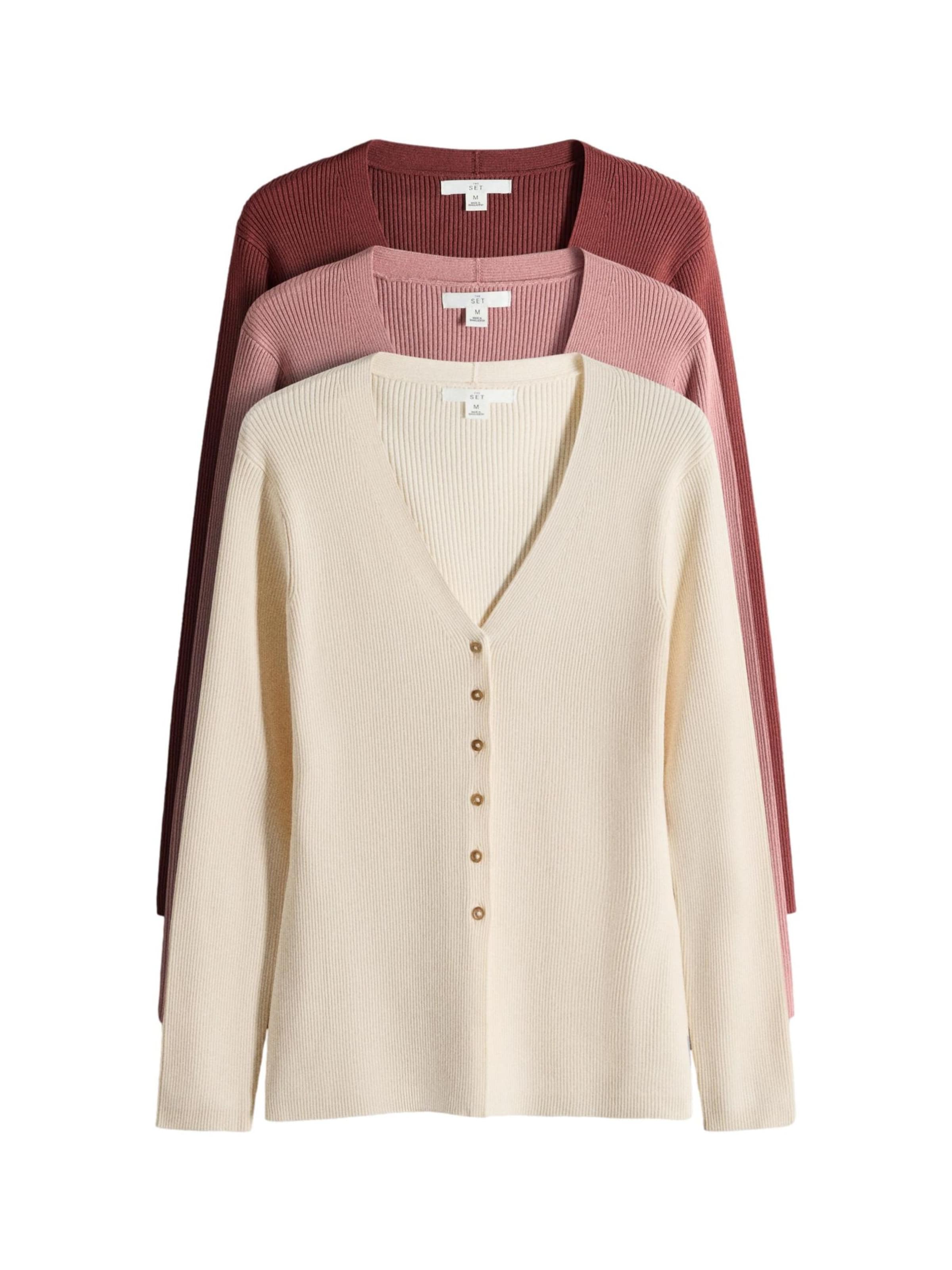Cardigan The Set en beige : devant