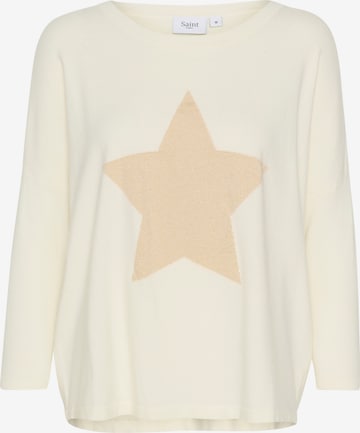 SAINT TROPEZ Pullover 'Baria' in Weiß: Vorderseite