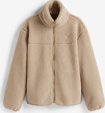 TOMMY HILFIGER Fleece jacket in Beige: front