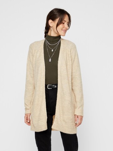 PIECES Knit Cardigan 'Ellen' in White: front
