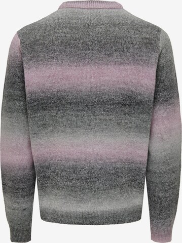 Only & Sons Sweter 'TIMBER' w kolorze fioletowy