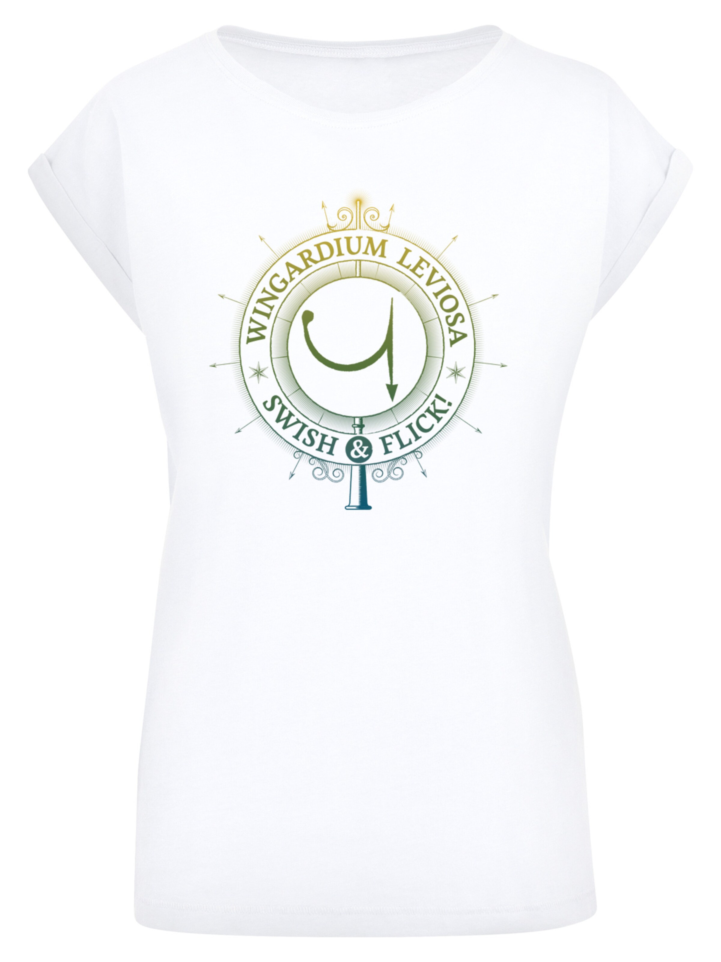 F4NT4STIC T-Shirt 'Harry Potter Wingardium Leviosa' in Weiß: Vorderseite